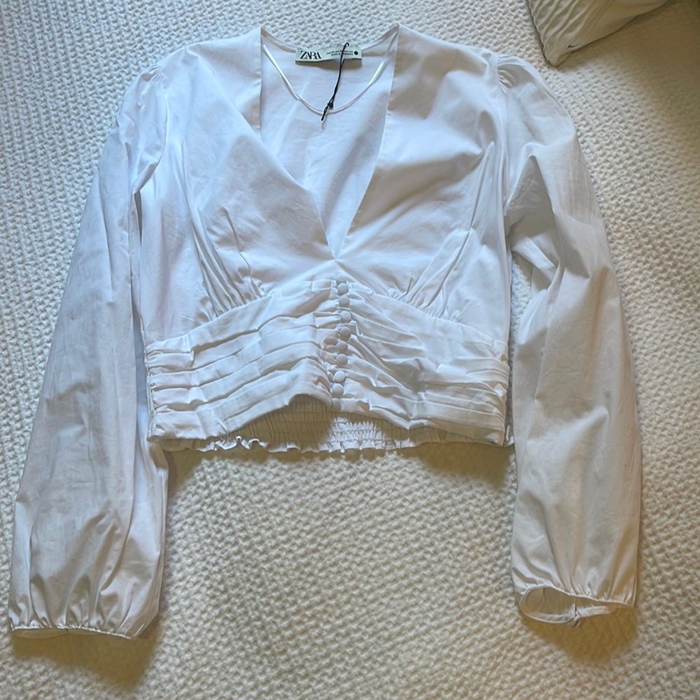Never worn white Zara blouse